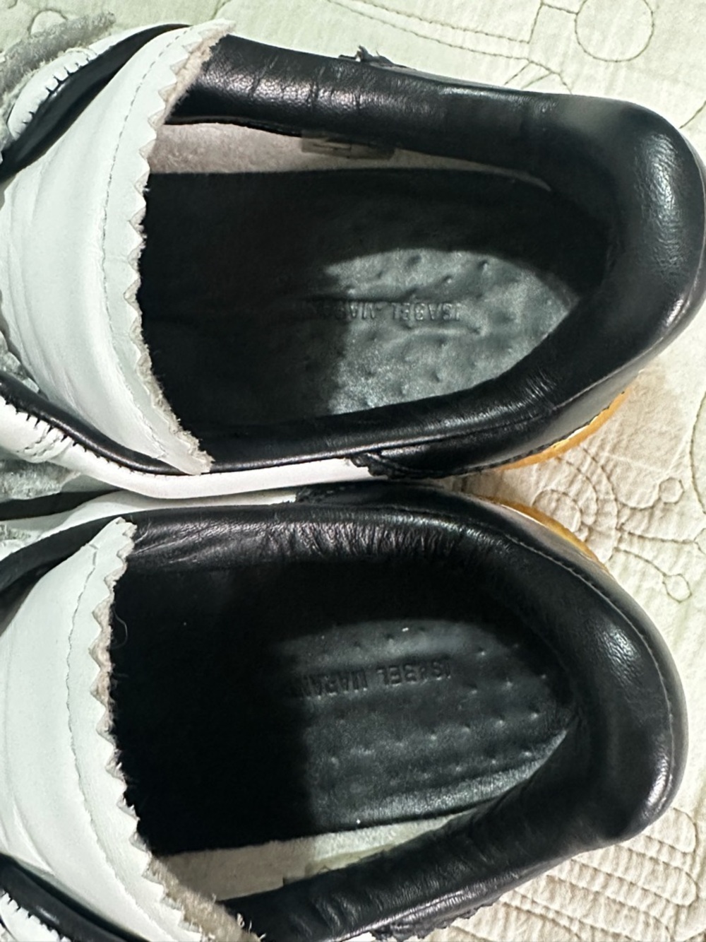 Isabel Marant Beth Velcro Sneakers White Black Suede Size 39 EU - Picture 8 of 13